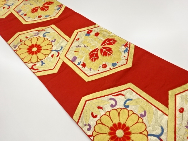 JAPANESE FUKURO OBI / WOVEN KIKKO PATTERN